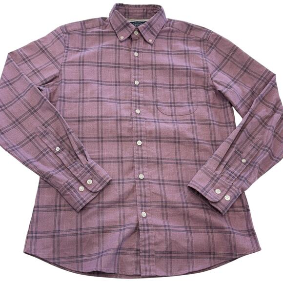 Charles Tyrwhitt Shirt Mens Small Purple Plaid Slim Fit Non Iron Button Down - Picture 1 of 8